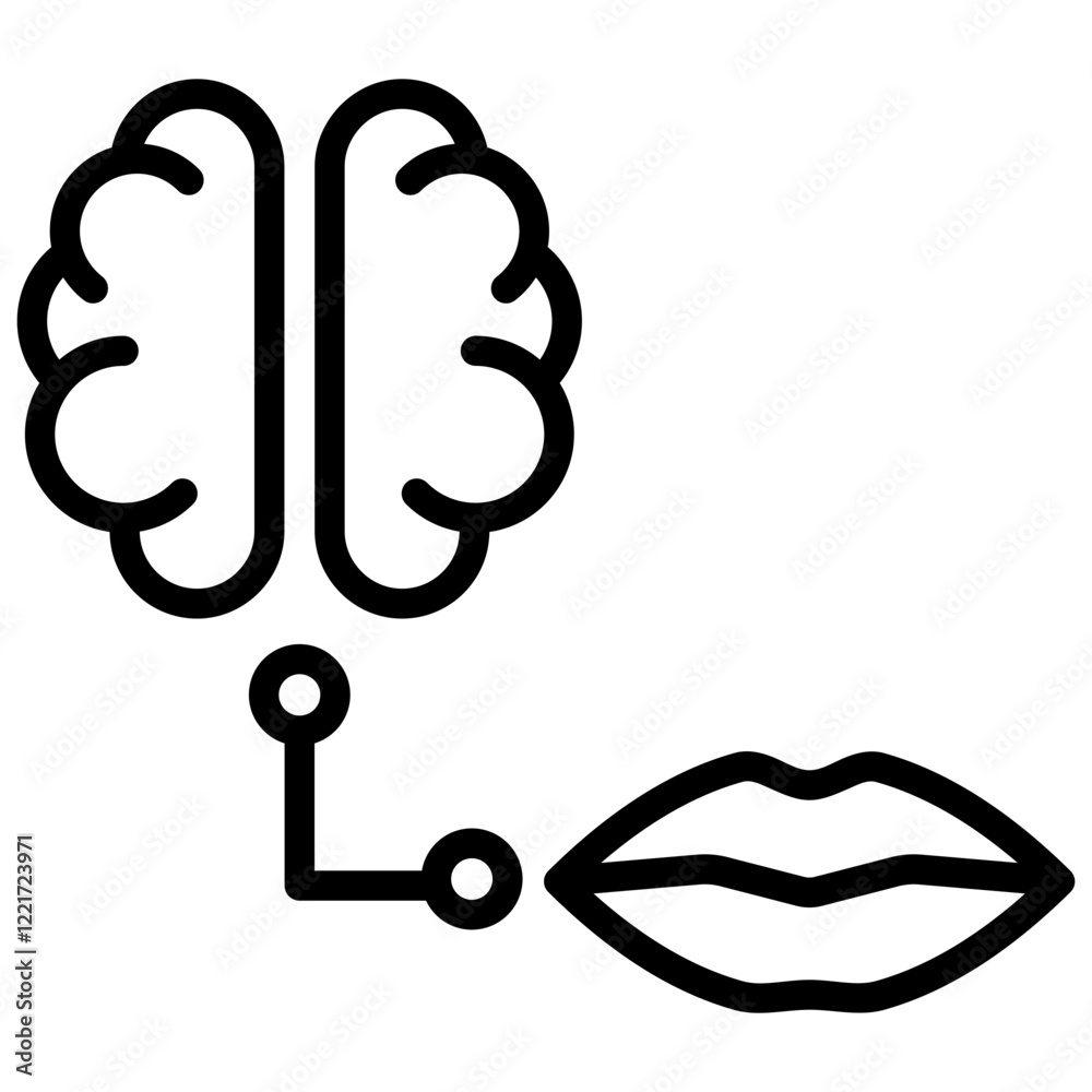 Aphasia Outline Icon Aphasia Outline Icon