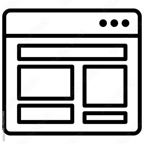 Frame Semantic Outline Icon