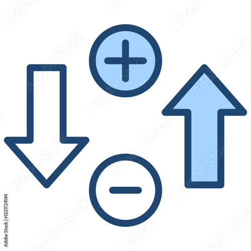 Coulombs Law Blue Icon