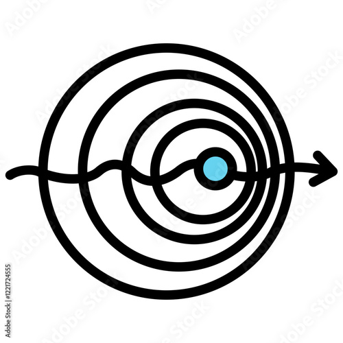 Doppler Effect Outline Color Icon