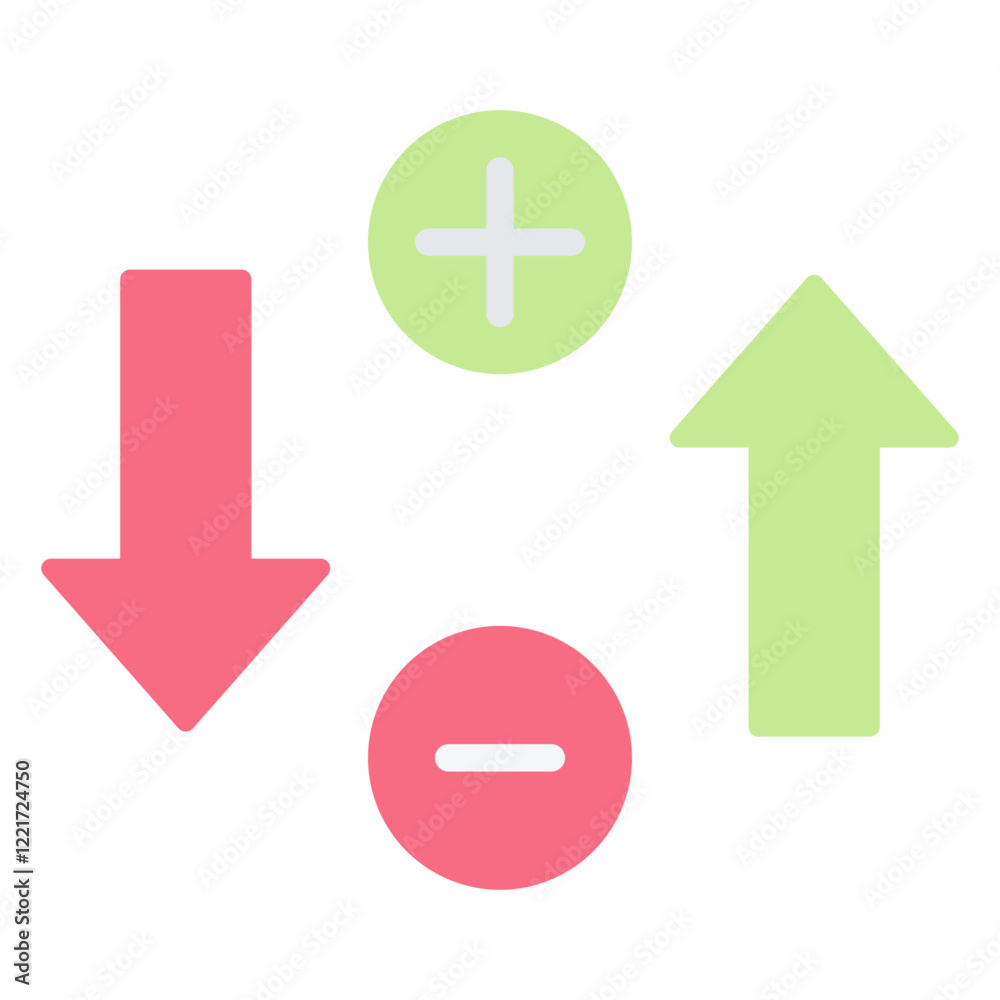 Obraz premium Coulombs Law Flat Icon