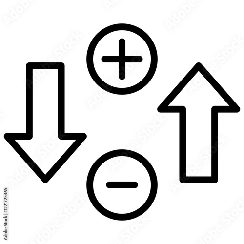 Coulombs Law Outline Icon