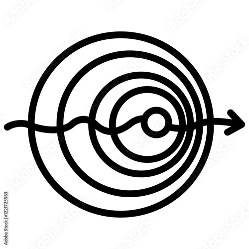 Doppler Effect Outline Icon