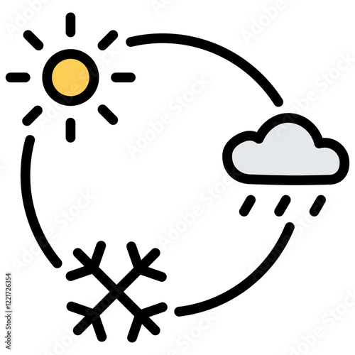 Climate Outline Color Icon