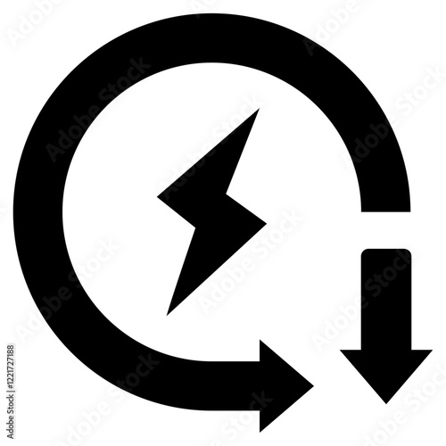 Energy Consumption Glyph Icon