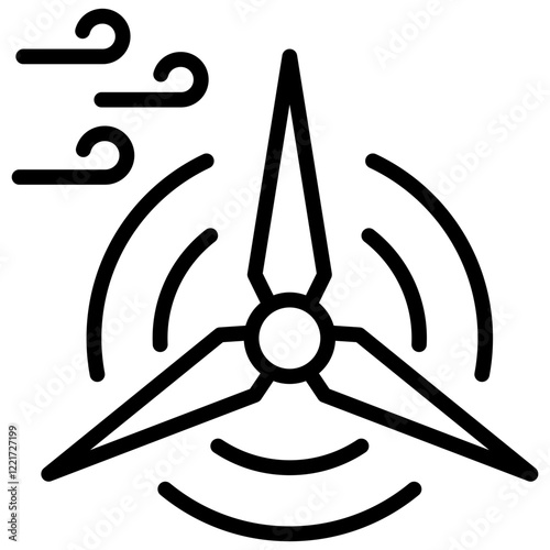 Wind Outline Icon