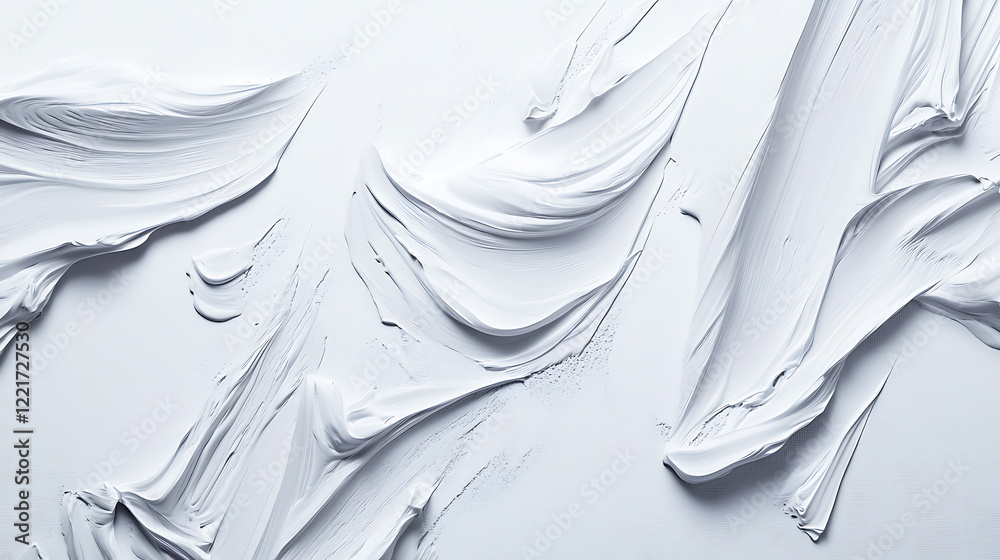 Obraz premium brushstroke formations in artful patterns, set against a plain white canvas 