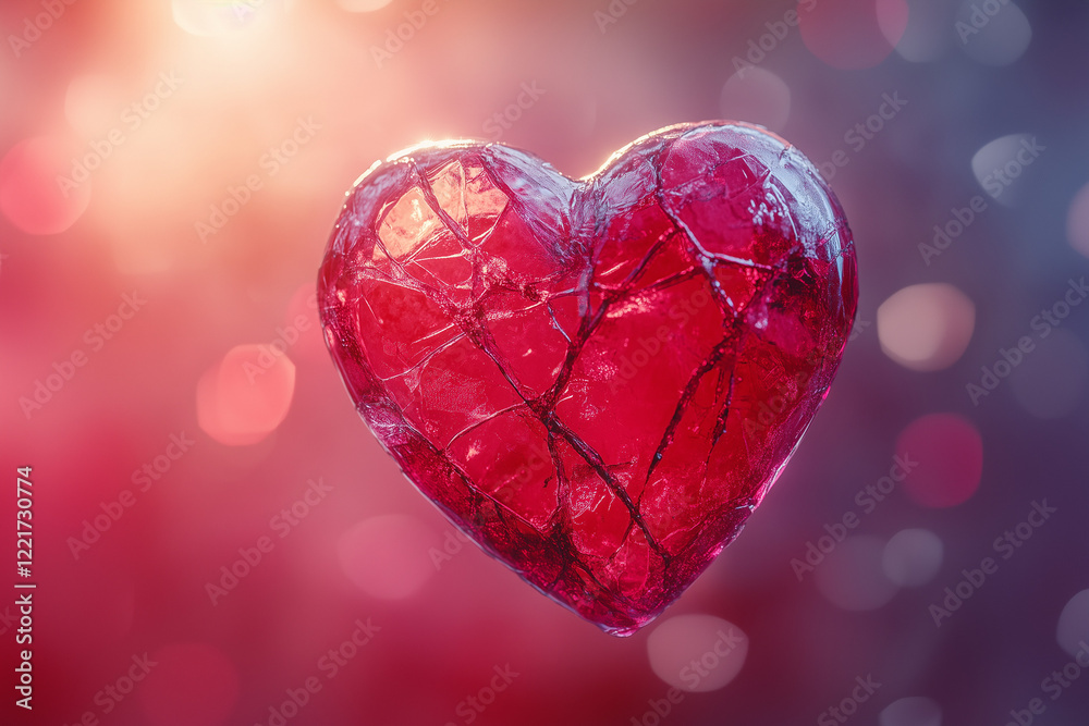 Obraz premium Broken heart concept. Copy space, background.