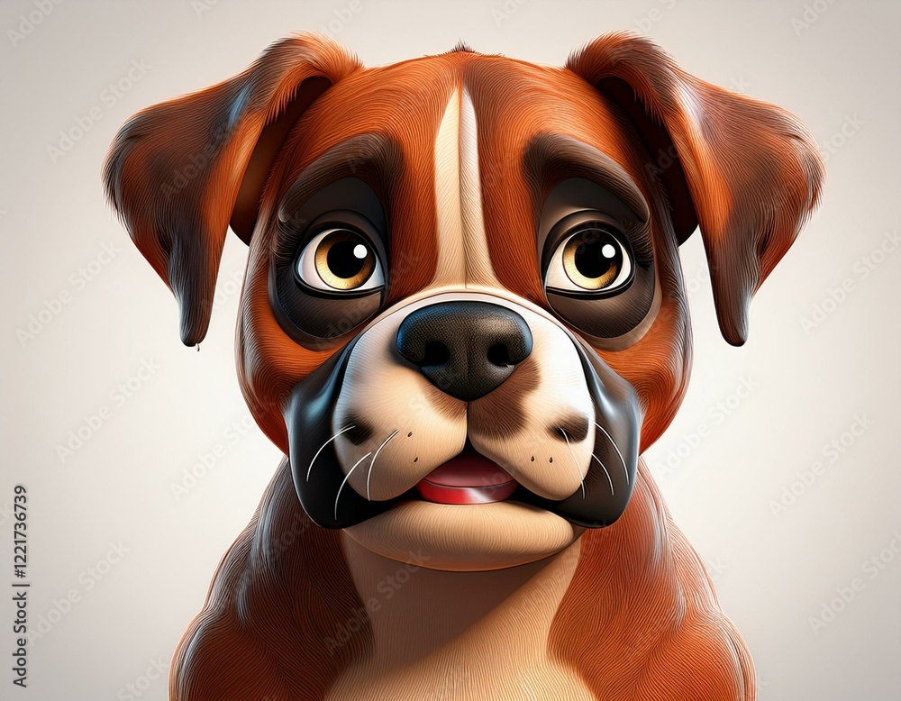 Naklejka premium Niedlicher Boxer