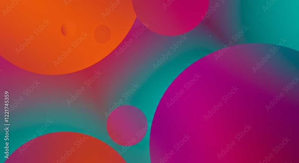 Abstract Fluid Spheres: Mesmerizing macro photography captures the dance of colorful fluid spheres, creating an eye-catching and unique abstract composition, ideal for modern and creative designs. Abstract Fluid Spheres: Mesmerizing macro photography captures the dance of colorful fluid spheres, creating an eye-catching and unique abstract composition, ideal for modern and creative designs.
