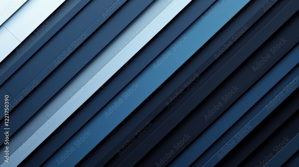 Obraz premium Dynamic Blue Stripes Creating Visual Depth
