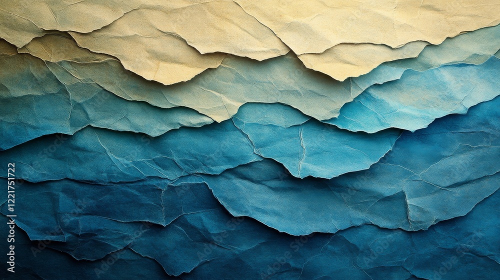 custom made wallpaper toronto digitalAbstract Textured Paper Layers in Blue and Beige Tones