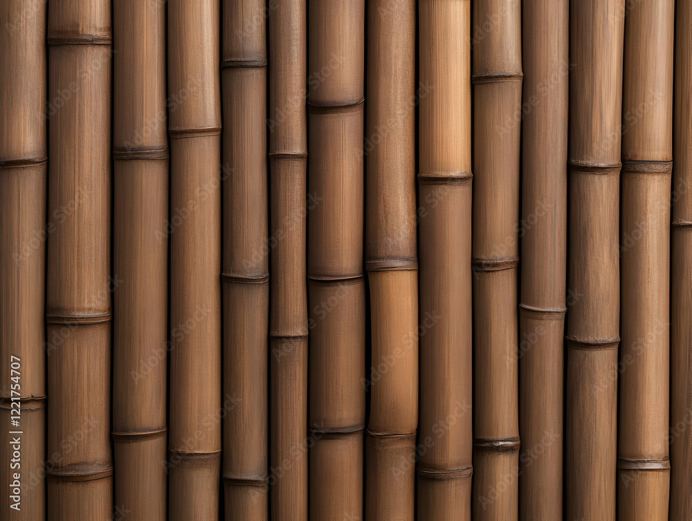 Fototapeta premium Brown bamboo wall texture background