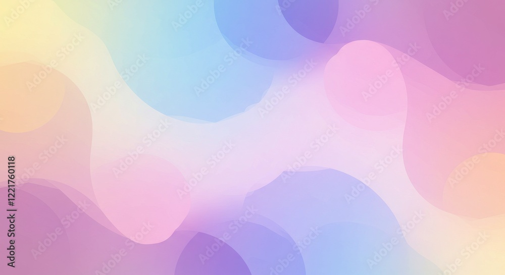 Obraz premium Abstract Pastel Wave Background: Soft, flowing waves of pastel hues create a soothing and visually appealing abstract design, evoking feelings of calm and creativity.