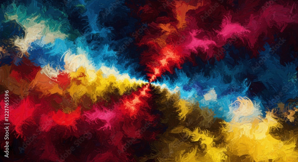 Chromatic Whirl: A vivid display of swirling colors radiates outwards, blending hues in an artistic representation of energy, emotion, and creative expression. Chromatic Whirl: A vivid display of swirling colors radiates outwards, blending hues in an artistic representation of energy, emotion, and creative expression.