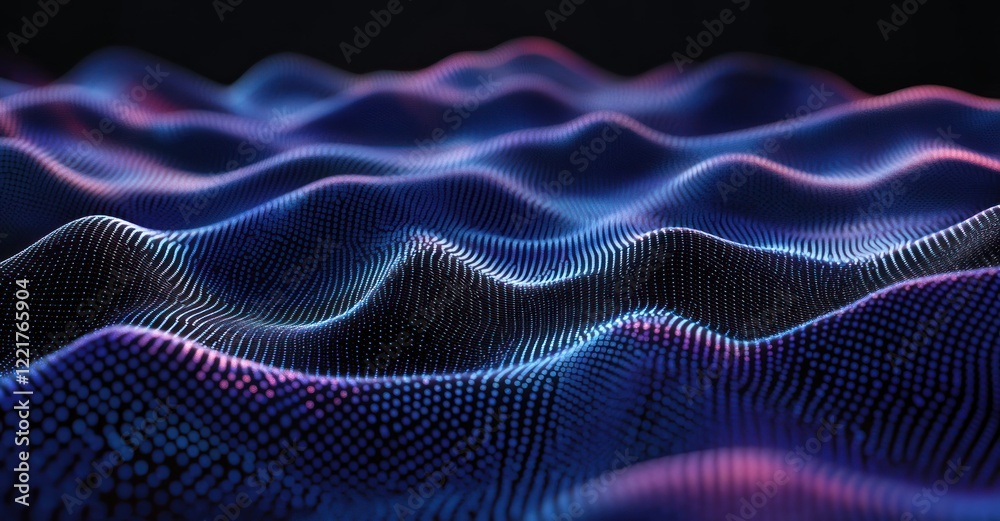 Abstract Digital Waveform: Neon Hues and Data Flow Abstract Digital Waveform: Neon Hues and Data Flow