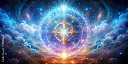 Editable Astrology Chiron Symbol: Celestial Wound Healing Concept photo