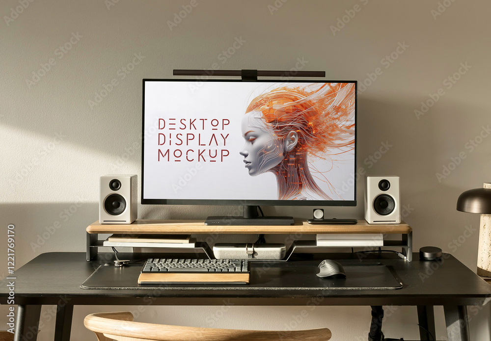 Desktop Monitor Mockup Stock Template | Adobe Stock