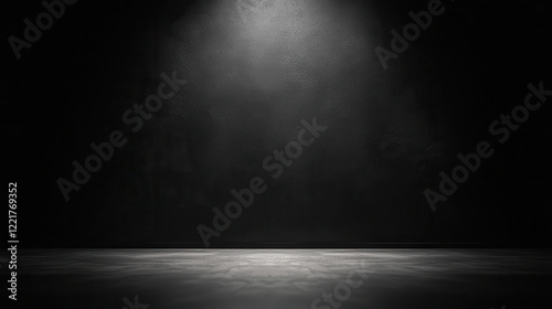smooth gray gradient background with even lighting creates dramatic atmosphere. dark space emphasizes depth and can be used for various artistic purposes