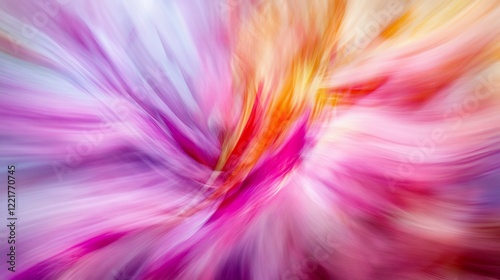 Abstract motion blurred background in pink orange and white color palette with swirls and curves