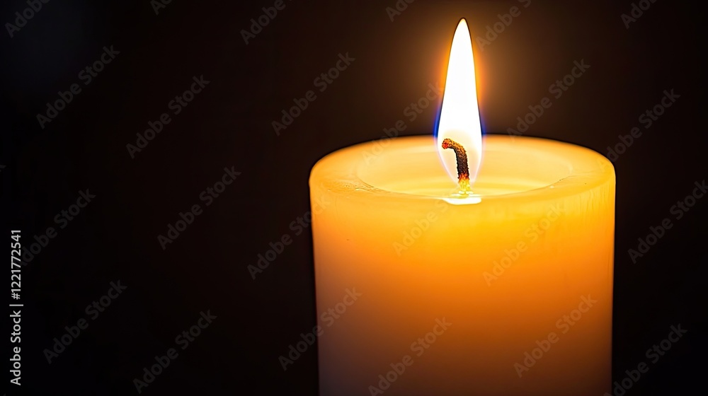A close-up of a lit candle casting soft light on a sacred object, evoking a peaceful atmosphere of worship. A close-up of a lit candle casting soft light on a sacred object, evoking a peaceful atmosphere of worship.