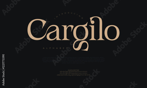 Cargilo typography beauty fashion elegant minimalist serif italic fonts decorative wedding vintage retro logos. Minimal luxury font alphabet logo. Vector illustration