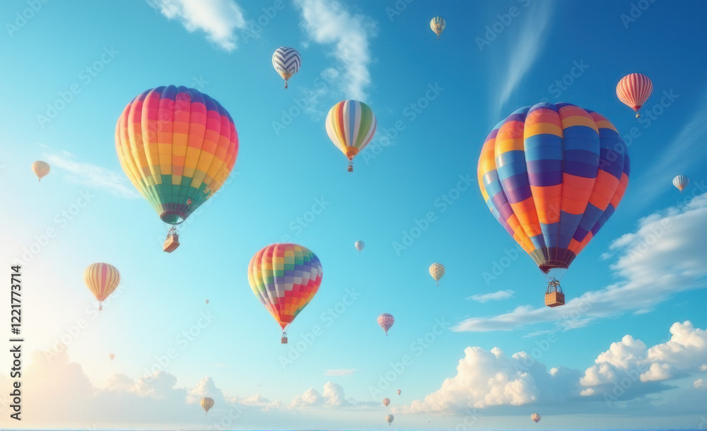 Fototapeta premium hot air balloons in sky
