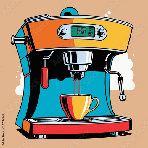 vector coffee maker for design needs 
