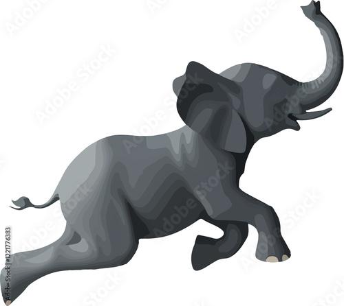 3d render of an elephant, 3d elephant isolated, 3d elephant isolated on black, elephant isolated on white background, elephant isolated on white, elephant isolated on white