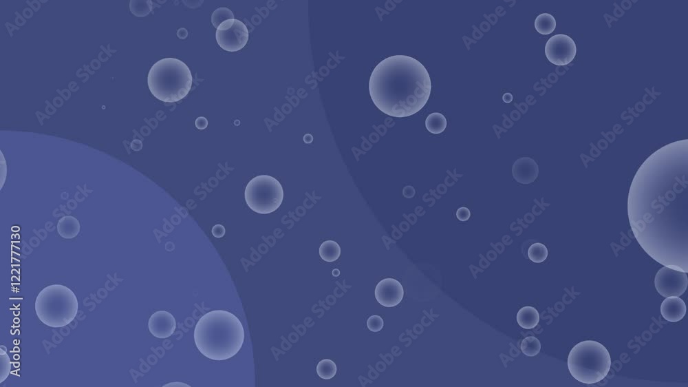 An abstract background animation with a dark blue base color and a scattered pattern of translucent white bubbles. Suitable for modern backdrop video element content An abstract background animation with a dark blue base color and a scattered pattern of translucent white bubbles. Suitable for modern backdrop video element content