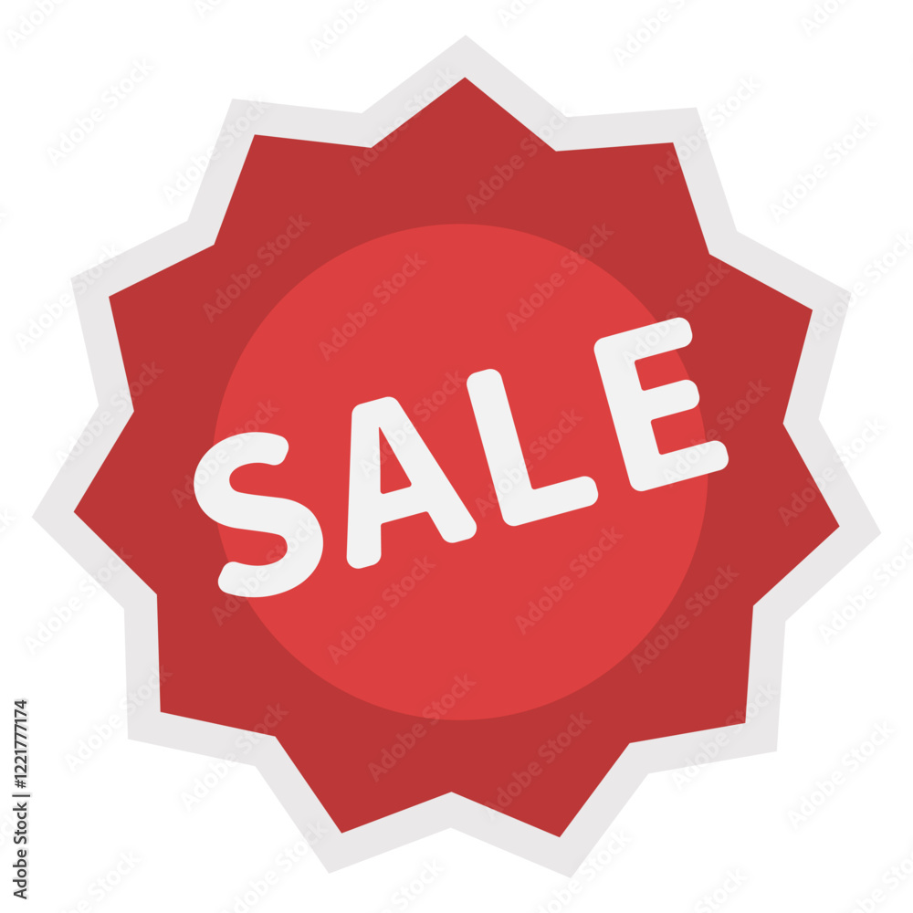 Sale banner flat icon isolated on white background. Sale banner flat icon isolated on white background.