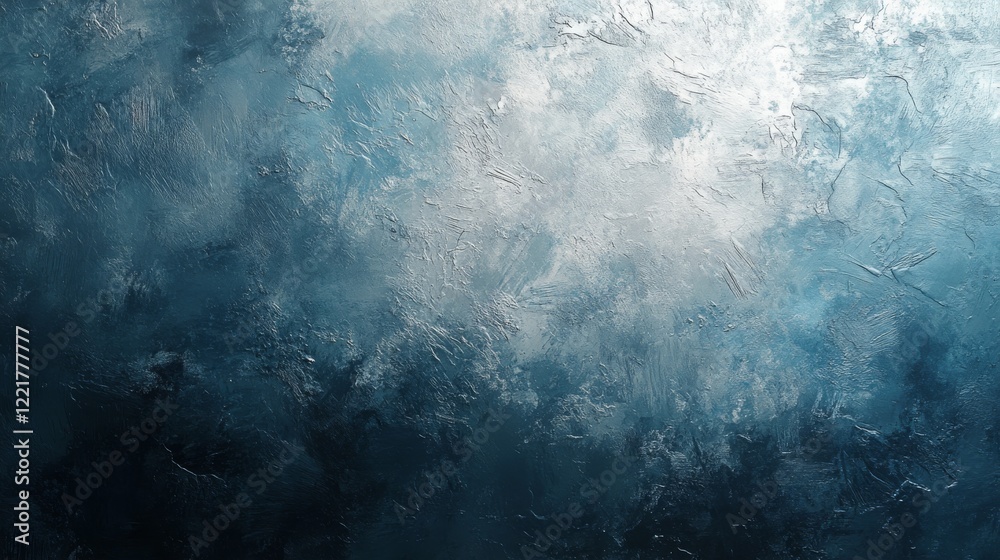 Obraz premium Textured Abstract Blue And Silver Paint Background