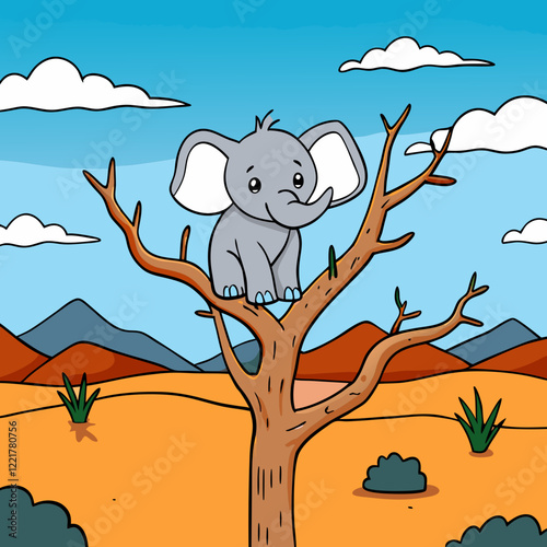 Elephnt on a tree photo