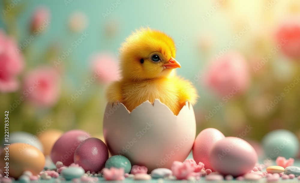 easter chick inside easter egg easter chick inside easter egg