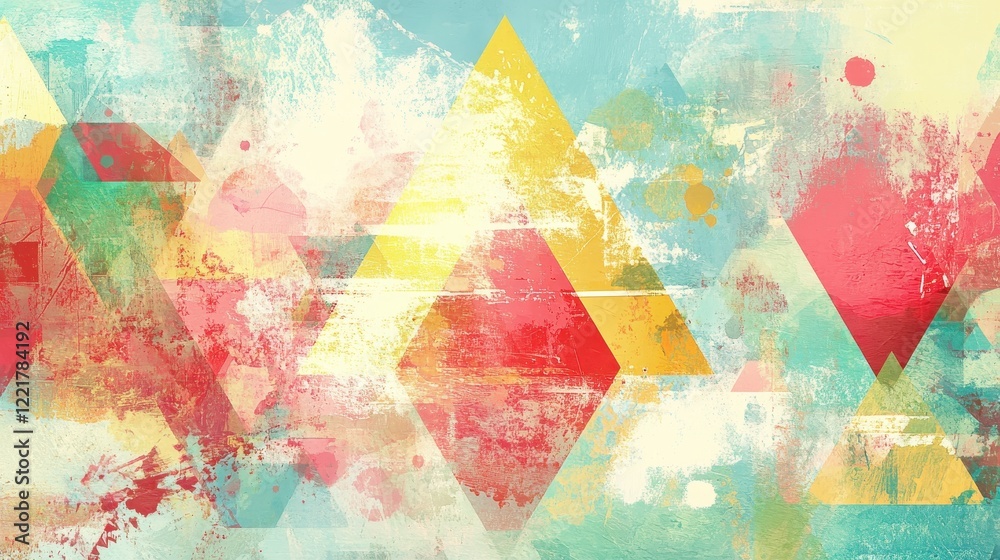Fototapeta premium Abstract Pastel Triangle Art Background Design