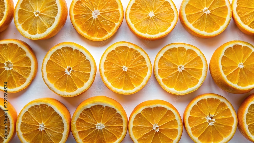 Vibrant Orange Slices in Modern Architectural Setting - AI Generated Stock Photo Vibrant Orange Slices in Modern Architectural Setting - AI Generated Stock Photo