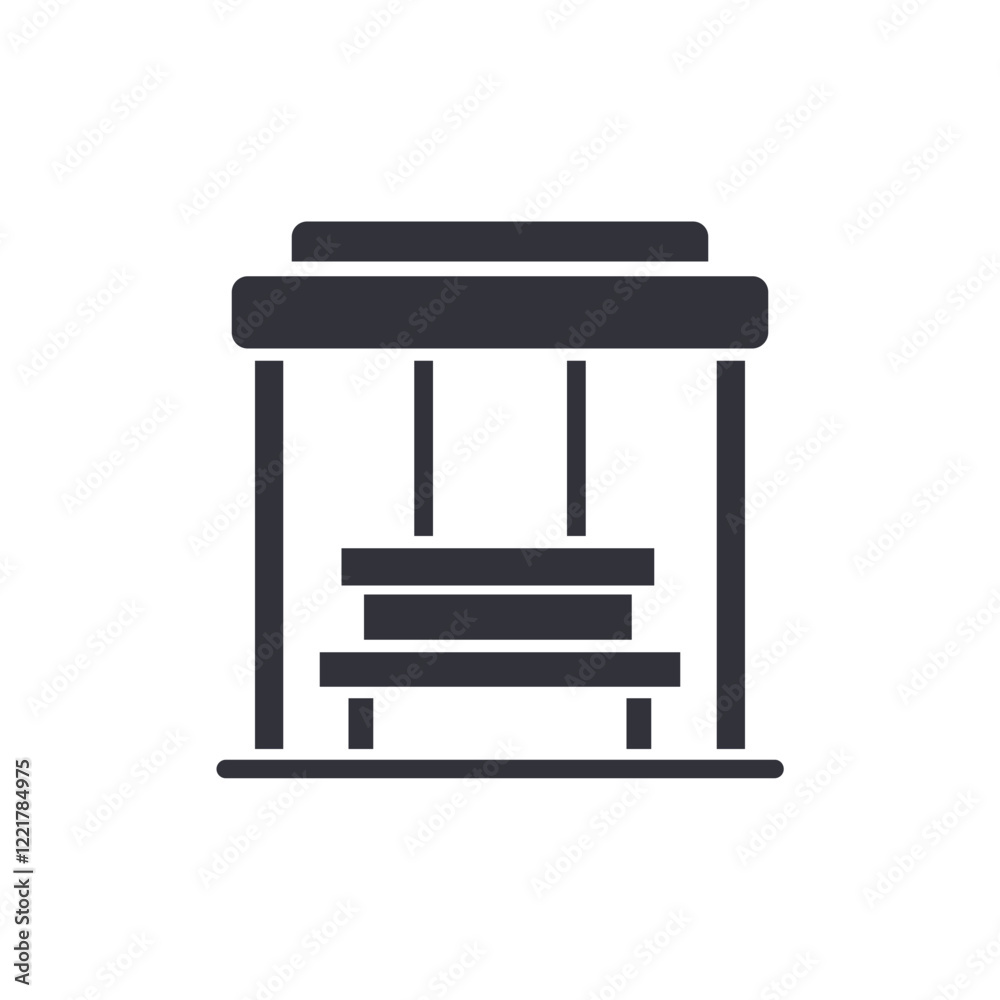 Chair park solid icons, minimalist vector illustration ,simple transparent graphic element .Isolated on white background Chair park solid icons, minimalist vector illustration ,simple transparent graphic element .Isolated on white background
