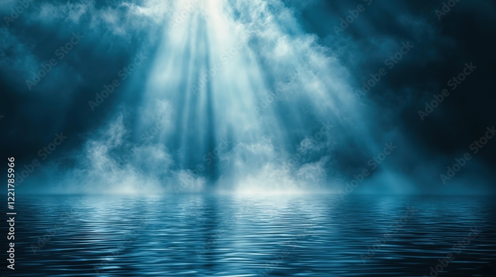 Mysterious Light Shining Over Calm Waters Mysterious Light Shining Over Calm Waters