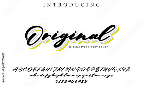Original Font Stylish brush painted an uppercase vector letters, alphabet, typeface
