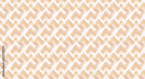 Wallpaper Mural A pattern of orange and white zigzag on a white background Torontodigital.ca