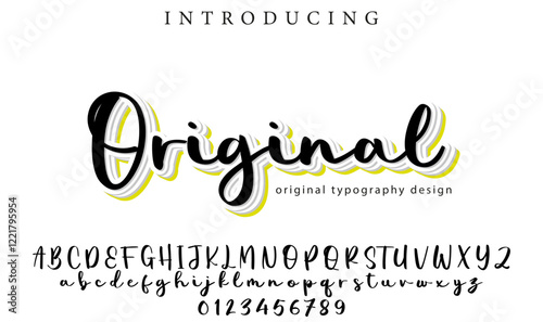 Original Font Stylish brush painted an uppercase vector letters, alphabet, typeface