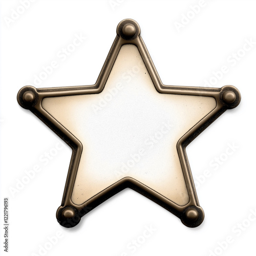 Sheriff star badge representing law enforcement and justice