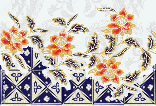 Batik Indonesian: is a technique of wax-resist dyeing applied to whole cloth, or cloth made using this technique originated from Indonesia.