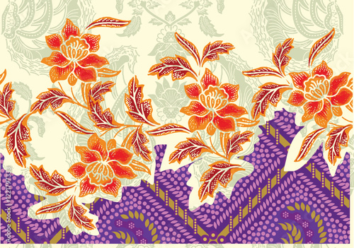 Batik Indonesian: is a technique of wax-resist dyeing applied to whole cloth, or cloth made using this technique originated from Indonesia.
