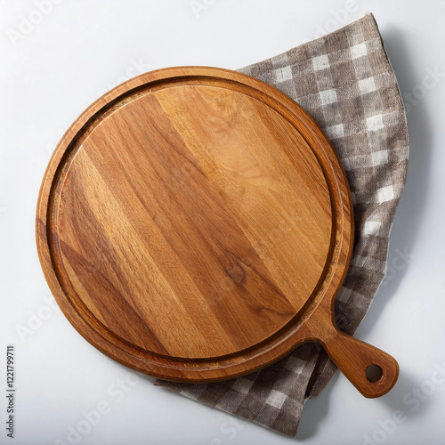 Round Wooden Pizza Board photo