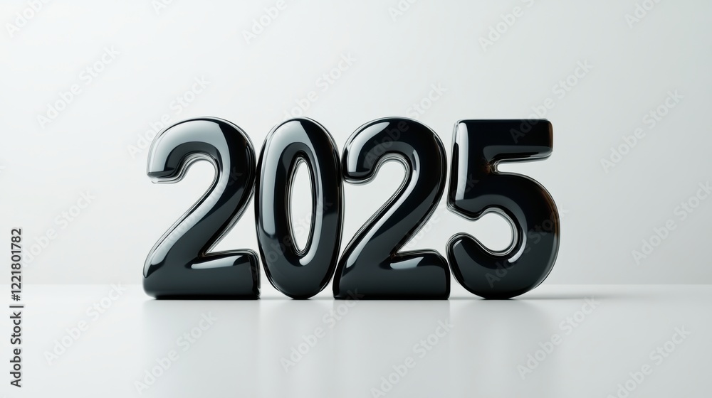 2025 New Year Shiny Black Number Background 2025 New Year Shiny Black Number Background