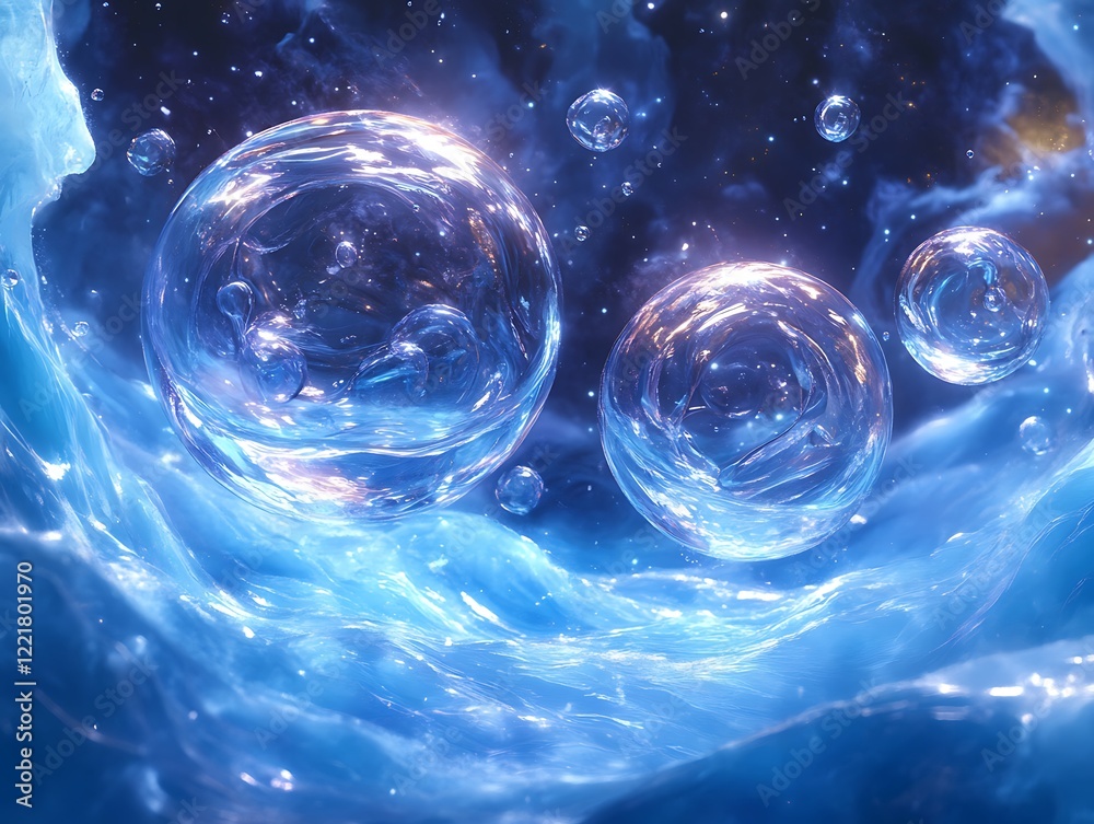 custom made wallpaper toronto digitalFloating bubbles create a mesmerizing scene in a vibrant underwater setting.