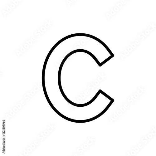 Copyright icon vector. copyright sign and symbol