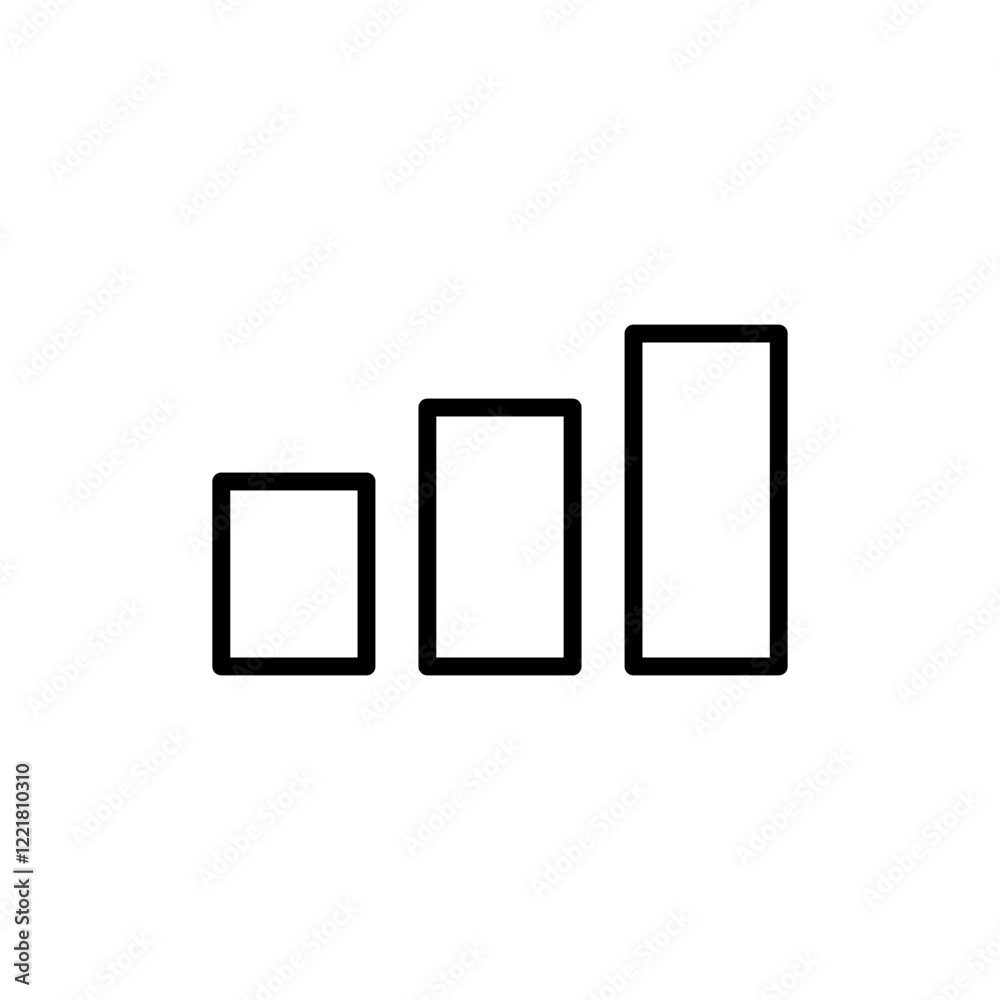 Growing graph icon vector. Chart sign and symbol. diagram icon Growing graph icon vector. Chart sign and symbol. diagram icon