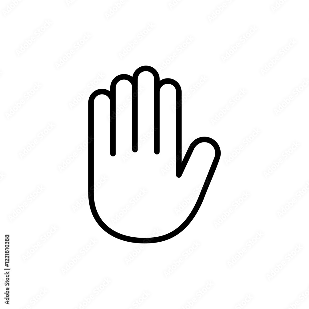 Hand icon vector. hand sign and symbol. palm Hand icon vector. hand sign and symbol. palm